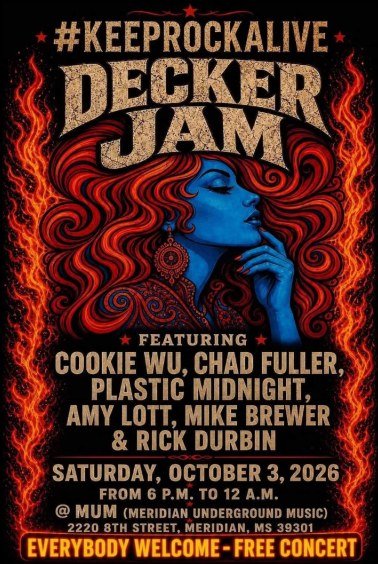 #KeepRockAlive Decker Jam flyer, Oct 3, 2026