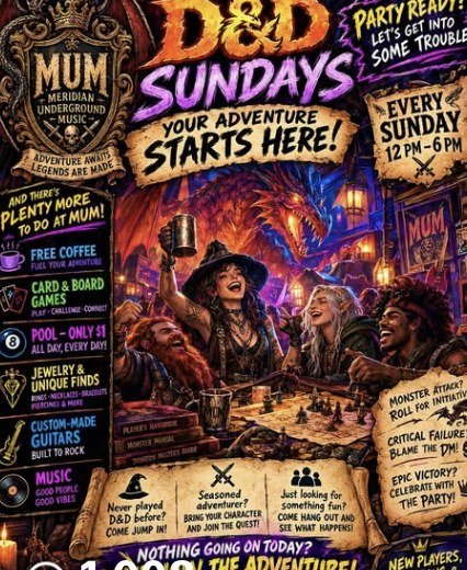 D&D Sundays at MUM flyer